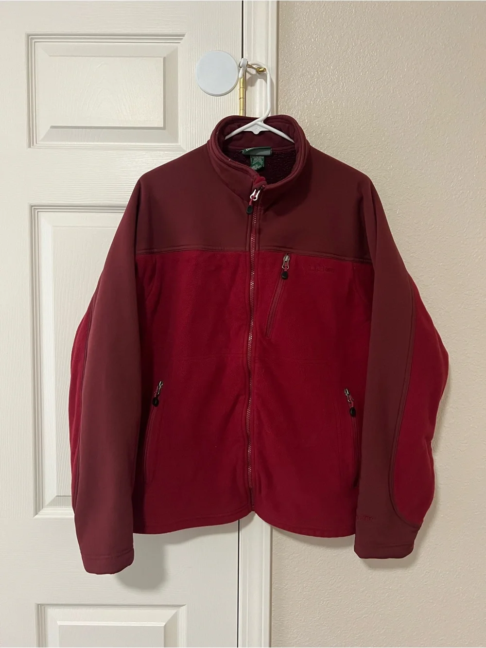 L.L.Bean Polartec Thinsulate Flex Fleece Jacket Men’s Large Burgundy 270353